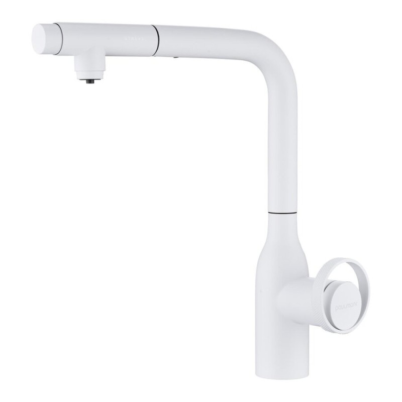 Смеситель Paulmark Urban Ur213104-WH для кухонной мойки, с подключением к фильтру, белый матовый