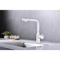 Смеситель Paulmark Urban Ur213104-WH для кухонной мойки, с подключением к фильтру, белый матовый