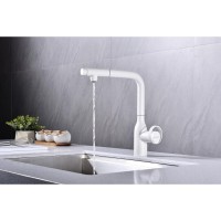 Смеситель Paulmark Urban Ur213104-WH для кухонной мойки, с подключением к фильтру, белый матовый