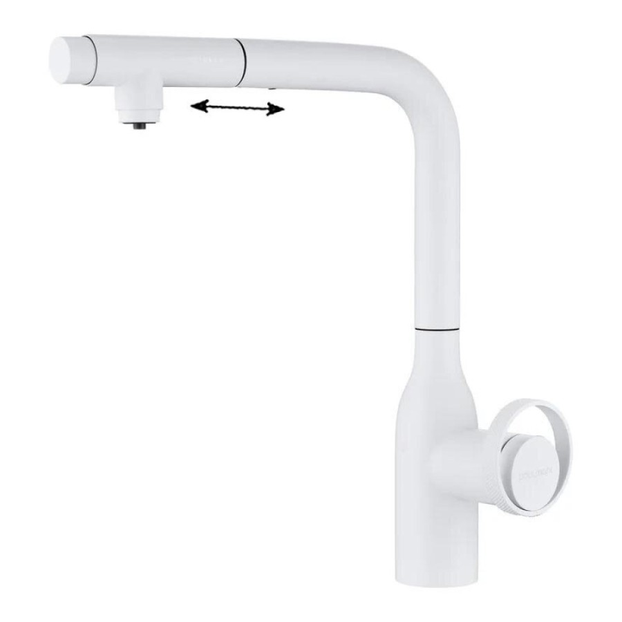 Смеситель Paulmark Urban Ur213104-WH для кухонной мойки, с подключением к фильтру, белый матовый