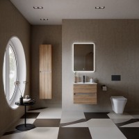 Тумба под раковину Sancos Urban 60, подвесная, дуб галифакс натуральный, UR60EG