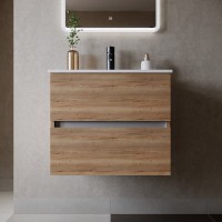 Тумба под раковину Sancos Urban 60, подвесная, дуб галифакс натуральный, UR60EG