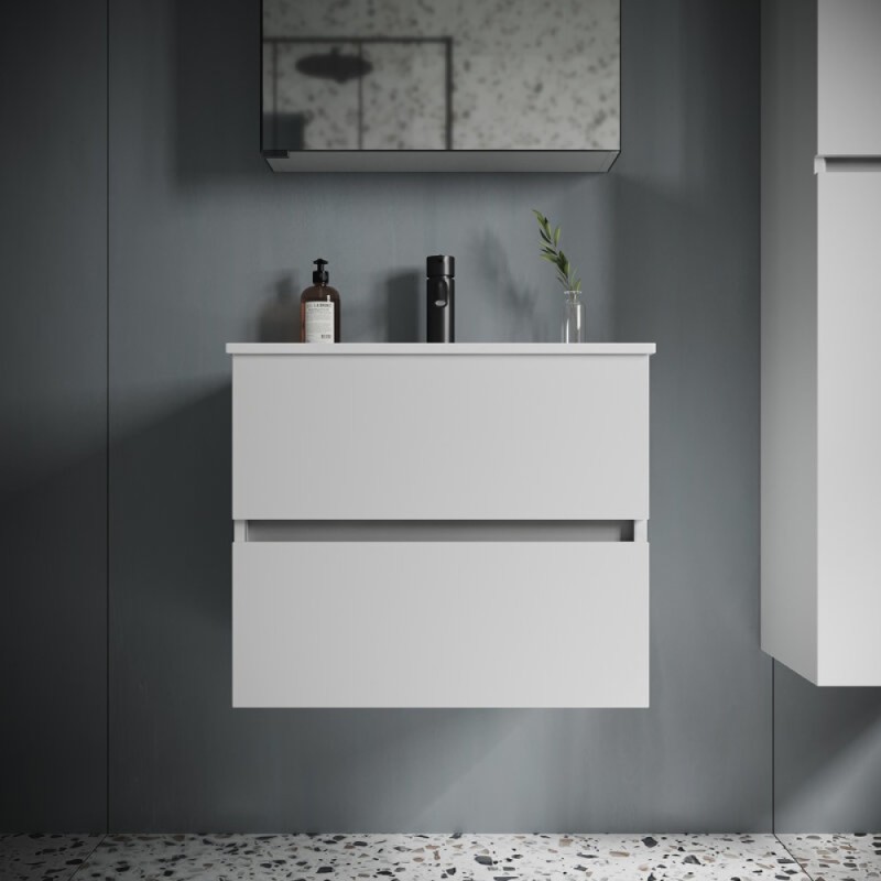 Тумба под раковину Sancos Urban UR60W 60, подвесная, белый глянец