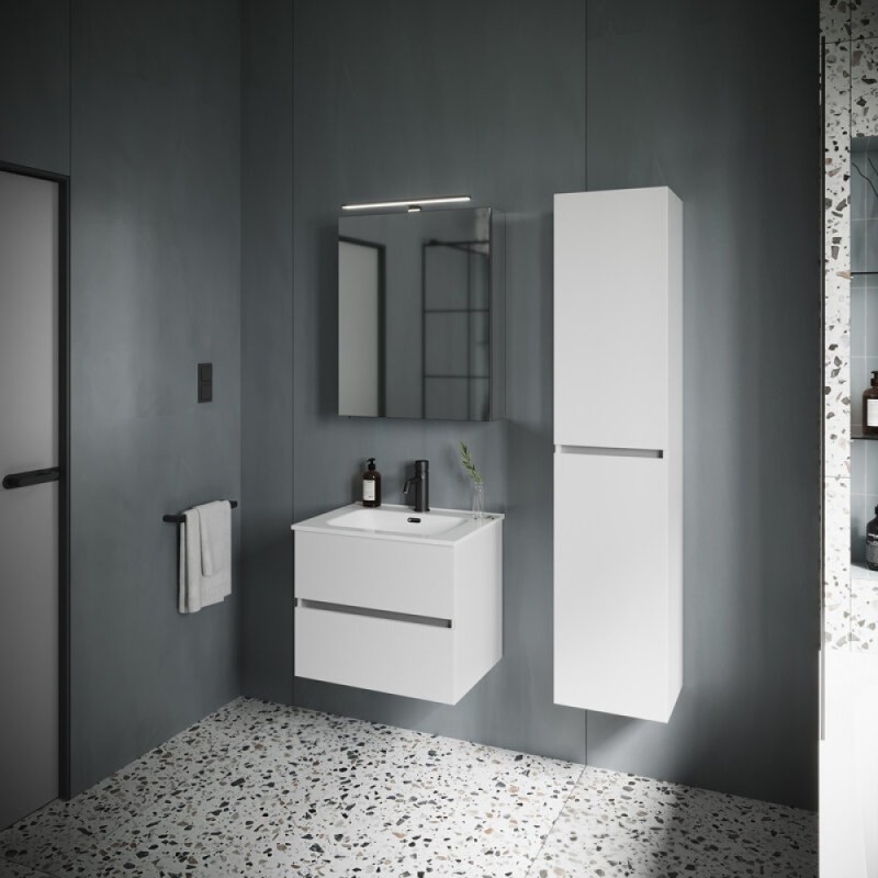 Тумба под раковину Sancos Urban UR60W 60, подвесная, белый глянец