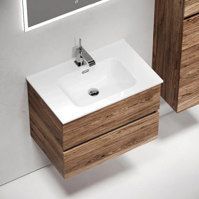 Тумба под раковину Sancos Urban UR70ECH, 70 см, подвесная, цвет дуб чарльстон