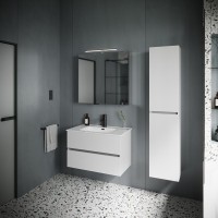 Тумба под раковину Sancos Urban UR80W 80, подвесная, белый глянец