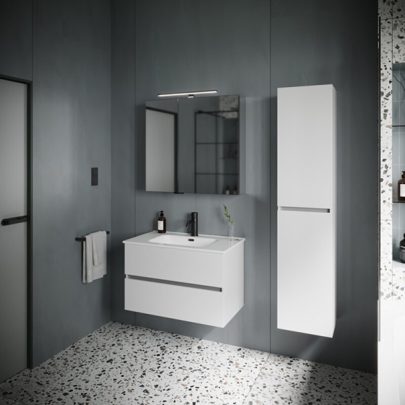 Тумба под раковину Sancos Urban UR80W 80, подвесная, белый глянец