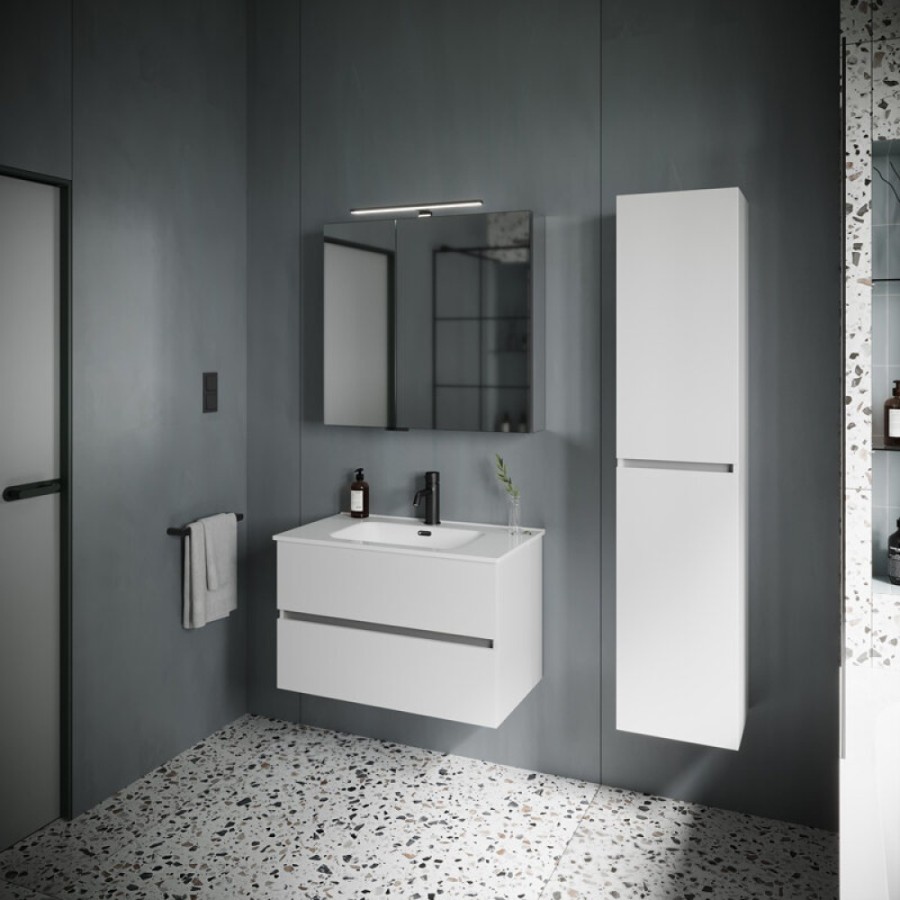 Тумба под раковину Sancos Urban UR80W 80, подвесная, белый глянец
