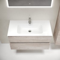 Тумба под раковину Sancos Urban 90, подвесная, дуб галифакс натуральный, UR90EG