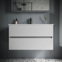 Тумба под раковину Sancos Urban UR90W 90, подвесная, белый глянец
