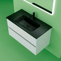 Тумба под раковину Sancos Urban UR90W 90, подвесная, белый глянец