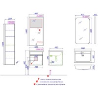 Тумба под раковину Aqwella Urban URB0105DB, 50 см, подвесная, цвет дуб балтийский