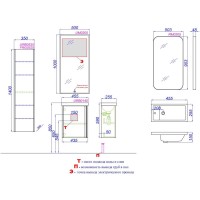 Тумба под раковину Aqwella Urban URB0145DB, 45 см, подвесная, цвет дуб балтийский