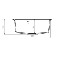 Кухонная мойка Iddis Vane G V01B571i87 57 x 50 x 22.7 см, Granucryl, 1 чаша, черный