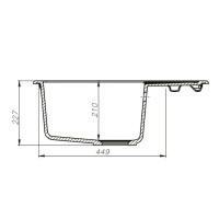 Кухонная мойка Iddis Vane G V06B621i87 62 x 50 x 22.7 см, Granucryl, 1 чаша, черный