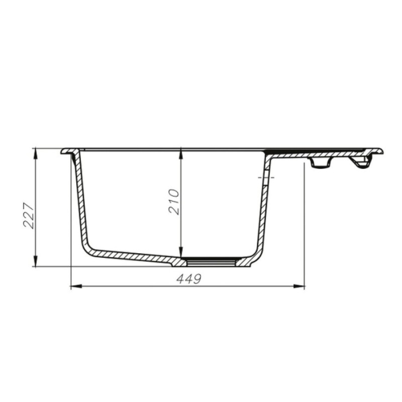 Кухонная мойка Iddis Vane G V06B621i87 62 x 50 x 22.7 см, Granucryl, 1 чаша, черный