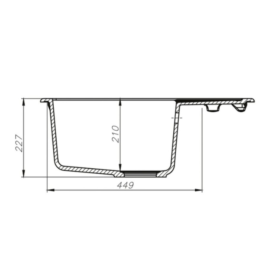 Кухонная мойка Iddis Vane G V07G621i87 62 x 50 x 22.7 см, Granucryl, 1 чаша, серый
