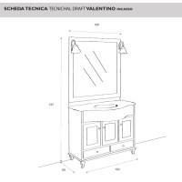 Тумба под раковину Cezares Valentino V105I.03, 100 см, цвет Patinato