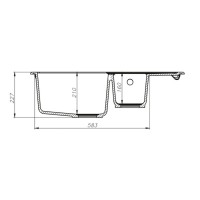 Кухонная мойка Iddis Vane G V16B785i87 78 x 50 x 22.7 см, Granucryl