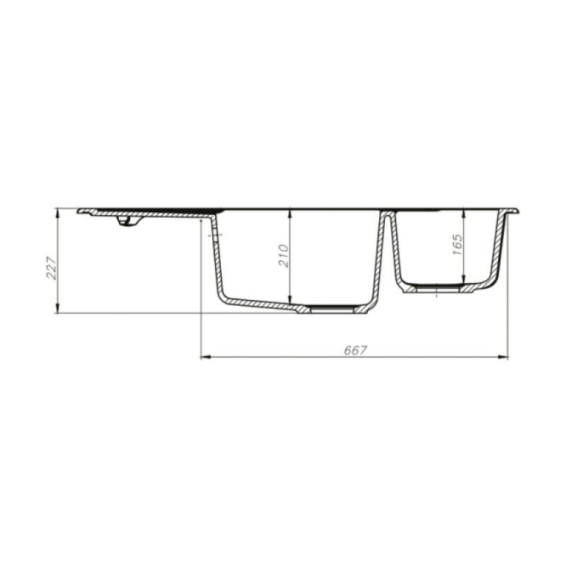 Кухонная мойка Iddis Vane G V28P965i87, 96 см, искусственный камень, цвет песок