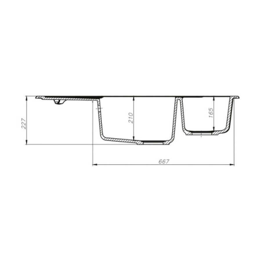 Кухонная мойка Iddis Vane G V28P965i87, 96 см, искусственный камень, цвет песок