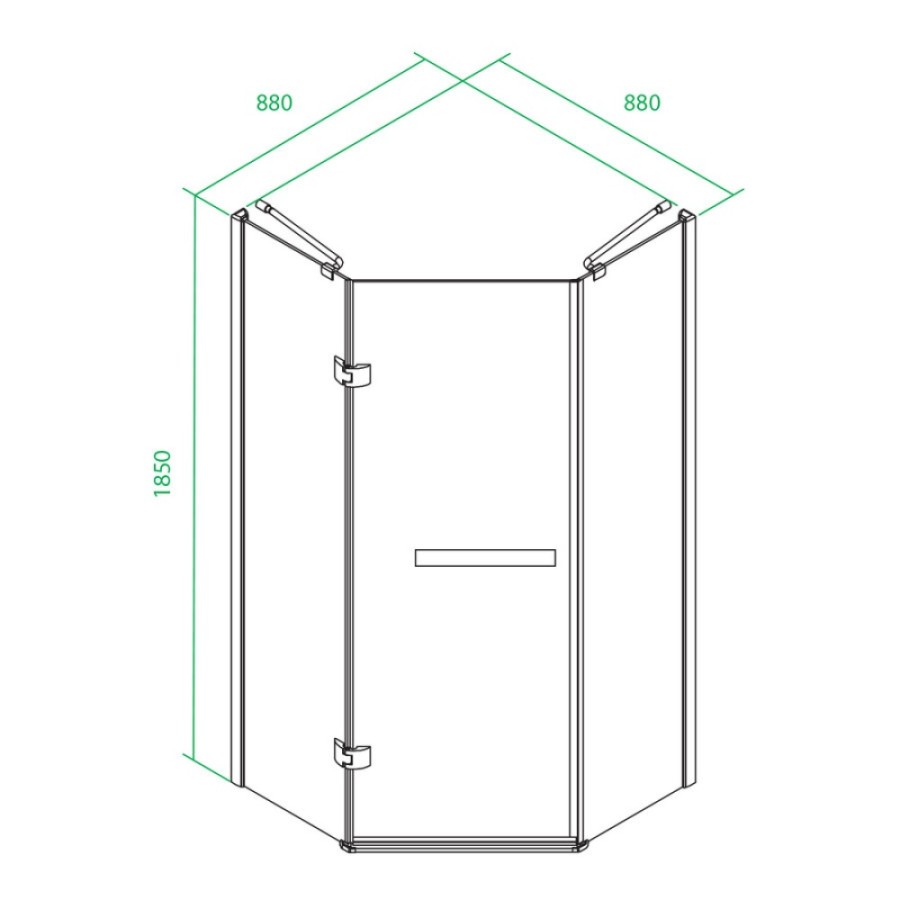 Душевой уголок Iddis Vane V30T099i23, 90 х 90 х 185 см