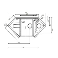 Кухонная мойка Iddis Vane G V36C965i87, 96 см, искусственный камень, цвет шоколад