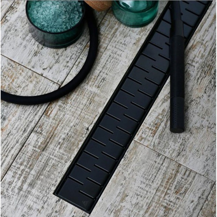 Дренажный канал Veconi MCH Medium Black, 55 см, с решёткой из нержавеющей стали, V550MB