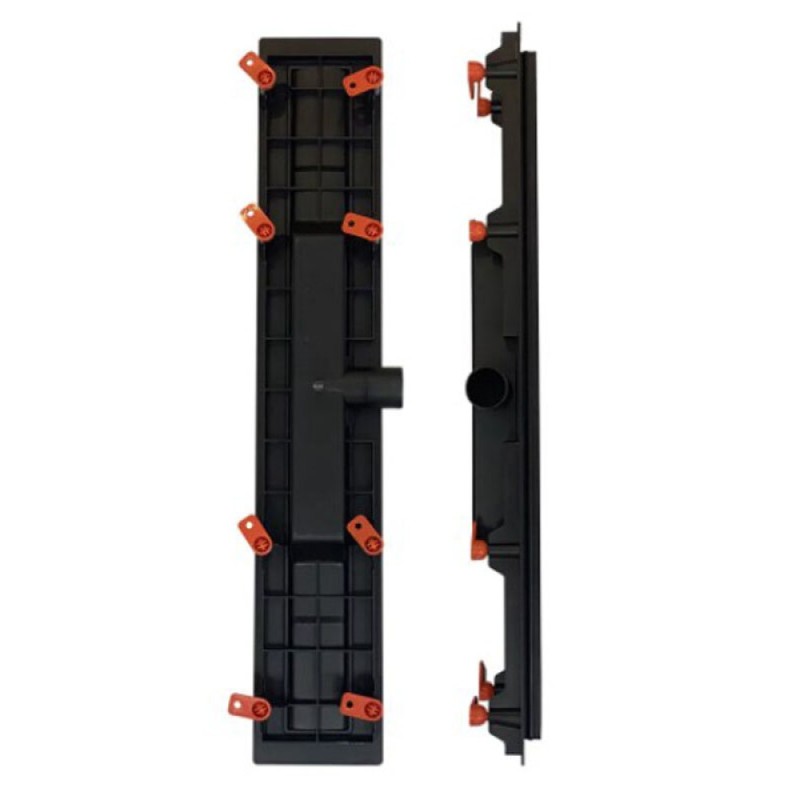 Дренажный канал Veconi MCH Medium Black, 75 см, с решёткой из нержавеющей стали, V750MB