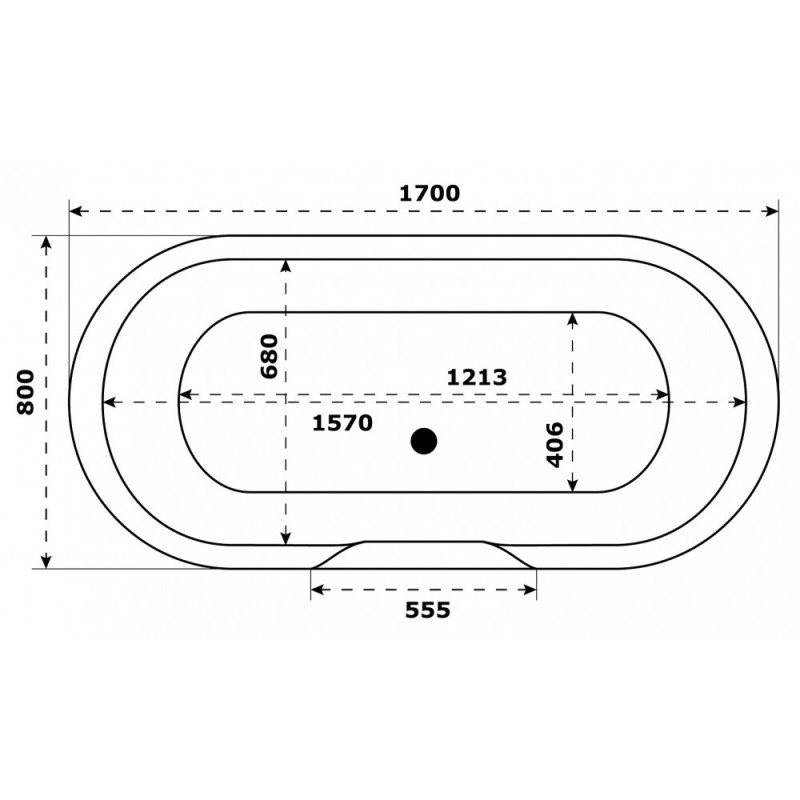 Ванна из искусственного камня Good Door Венеция 170 x 80 см, белый, ВА00003