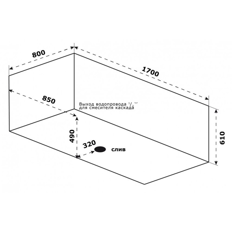 Ванна из искусственного камня Good Door Венеция 170 x 80 см, белый, ВА00003