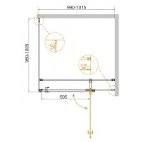 Душевой уголок Cezares Valvola-A-1-100-C-Cr 100x100x195 см без поддона