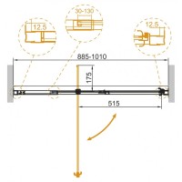 Душевая дверь Cezares Variante-B-1-90/100-C-Cr