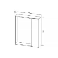 Зеркальный шкаф Viant Берлин VBER60C-ZSH, 60 см, цвет цемент