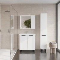 Тумба под раковину Viant Берлин VBER80MDBEL-T2Y, 80 см, напольная, с ящиками, цвет белый