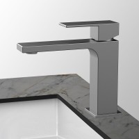 Смеситель Vincea Cube VBF-1C01GM для раковины, воронёная сталь, gunmetal