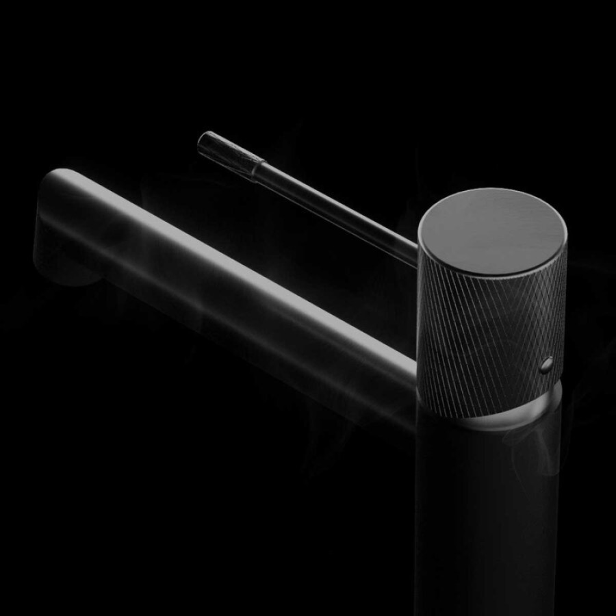 Смеситель Vincea Desire VBF-1D2MB для накладной раковины, высокий, черный матовый