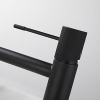 Смеситель Vincea Desire VBF-1D2MB для накладной раковины, высокий, черный матовый