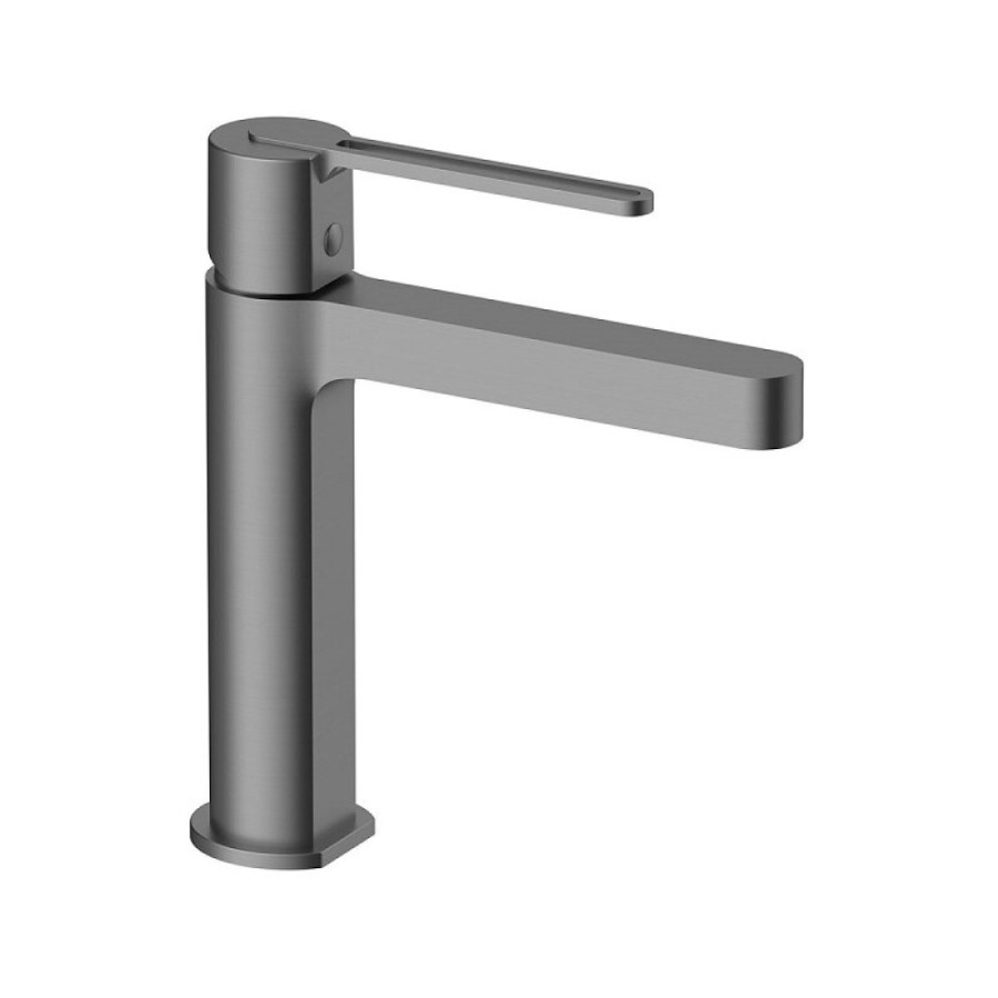 Смеситель Vincea Rondo VBF-1R1GM для раковины, воронёная сталь, gunmetal