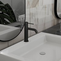 Смеситель Vincea City VBF-2C1MB, для раковины, черный матовый