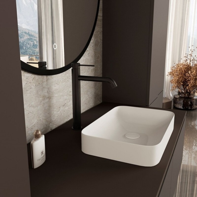 Смеситель Vincea City VBF-2C2MB, для раковины, черный матовый