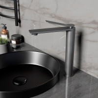 Смеситель Vincea Verse VBF-2VE2GM, для раковины, вороненая сталь