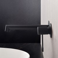 Смеситель Vincea Desire VBFW-1D1MB для раковины, встраиваемый, на 2 отверстия, черный матовый