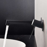 Смеситель Vincea Desire VBFW-1D1MB для раковины, встраиваемый, на 2 отверстия, черный матовый
