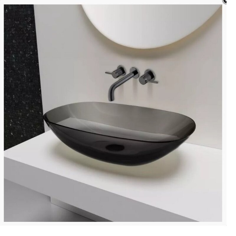 Смеситель Vincea Groove VBFW-4G1GM для раковины, воронёная сталь, gunmetal