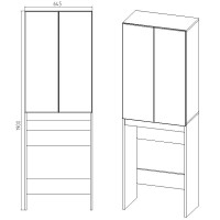 Шкаф напольный Viant Бостон VBOS645G-SHSM, 65 см, цвет графит/дуб вотан