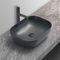 Раковина Vincea, 50 х 40 см, накладная, цвет антрацит матовый, VBS-101MA