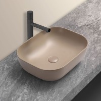 Раковина Vincea, 50 х 40 см, накладная, цвет капучино матовый, VBS-101MC