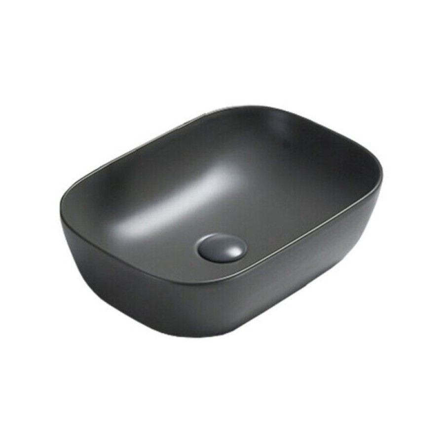 Раковина Vincea, 45 х 33 см, накладная, цвет антрацит матовый, VBS-102MA