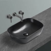Раковина Vincea, 45 х 33 см, накладная, цвет черный матовый, VBS-102MB